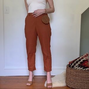 Uniqlo Linen Pants Rust sz M